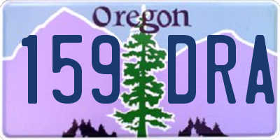 OR license plate 159DRA