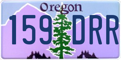 OR license plate 159DRR