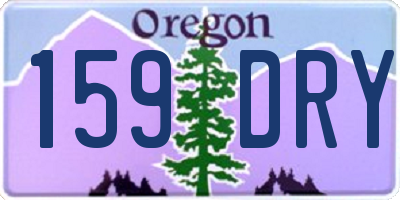 OR license plate 159DRY