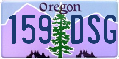 OR license plate 159DSG