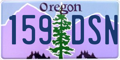OR license plate 159DSN