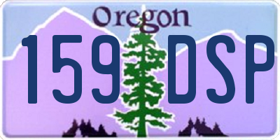 OR license plate 159DSP