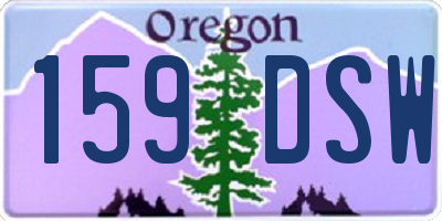 OR license plate 159DSW