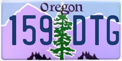 OR license plate 159DTG