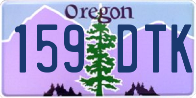 OR license plate 159DTK