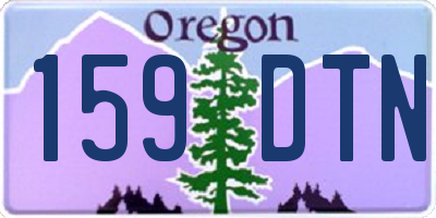 OR license plate 159DTN