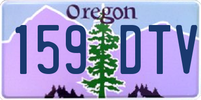 OR license plate 159DTV