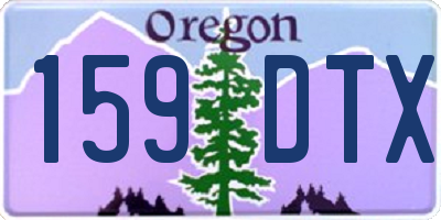 OR license plate 159DTX