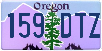 OR license plate 159DTZ