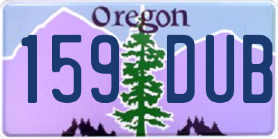 OR license plate 159DUB