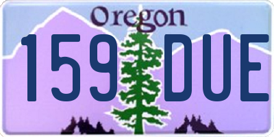 OR license plate 159DUE