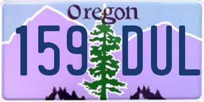 OR license plate 159DUL