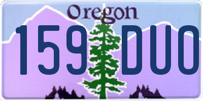 OR license plate 159DUO