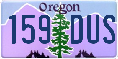 OR license plate 159DUS