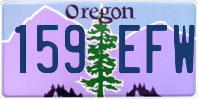 OR license plate 159EFW