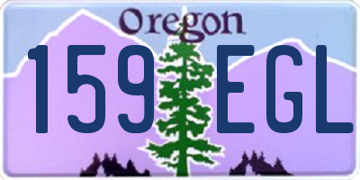 OR license plate 159EGL