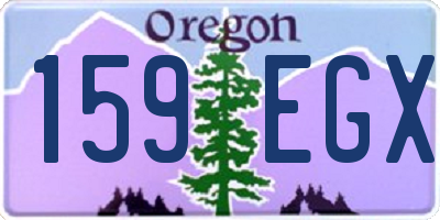 OR license plate 159EGX