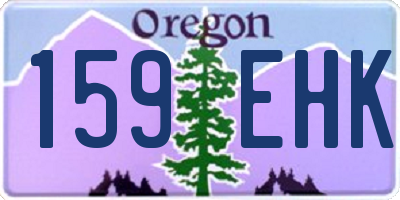 OR license plate 159EHK