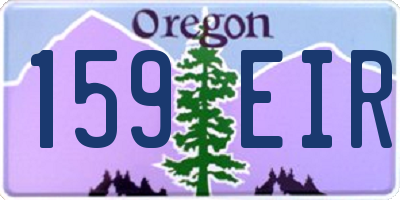 OR license plate 159EIR
