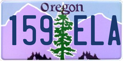 OR license plate 159ELA