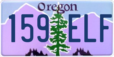 OR license plate 159ELF