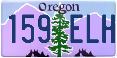 OR license plate 159ELH