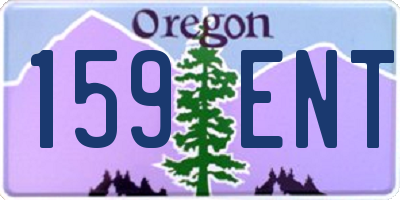 OR license plate 159ENT