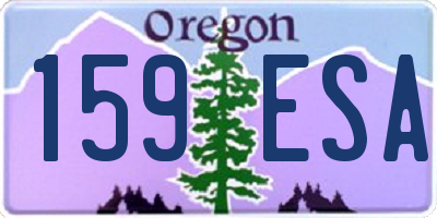 OR license plate 159ESA