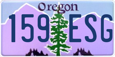 OR license plate 159ESG