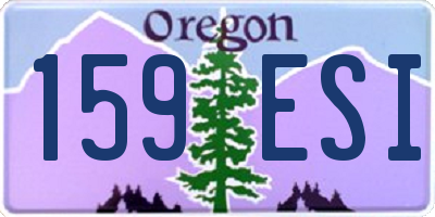 OR license plate 159ESI