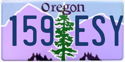 OR license plate 159ESY