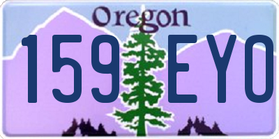 OR license plate 159EYO