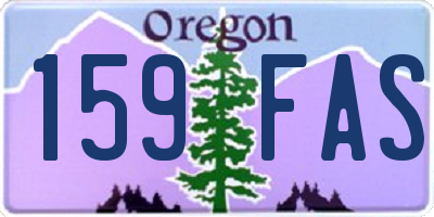 OR license plate 159FAS