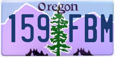 OR license plate 159FBM