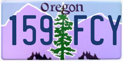 OR license plate 159FCY