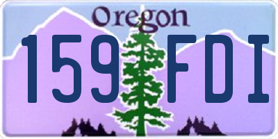 OR license plate 159FDI