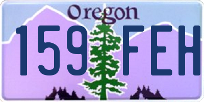 OR license plate 159FEH