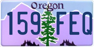 OR license plate 159FEQ