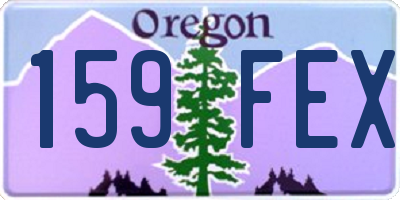 OR license plate 159FEX