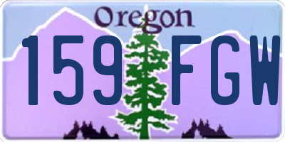 OR license plate 159FGW