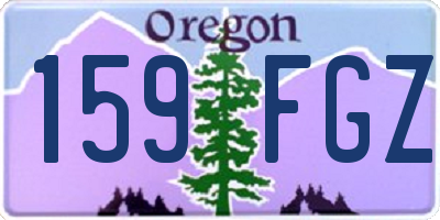 OR license plate 159FGZ