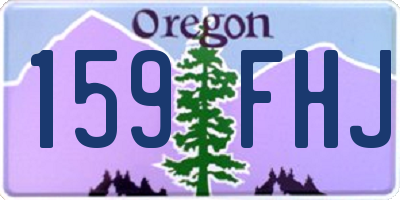 OR license plate 159FHJ