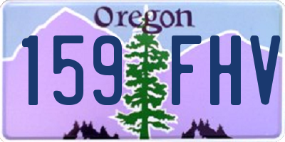 OR license plate 159FHV