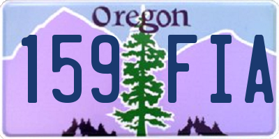 OR license plate 159FIA
