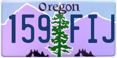 OR license plate 159FIJ