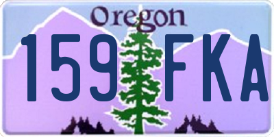 OR license plate 159FKA
