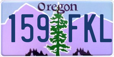 OR license plate 159FKL