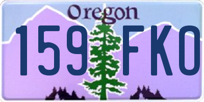 OR license plate 159FKO