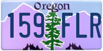 OR license plate 159FLR
