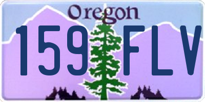 OR license plate 159FLV